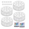 4PCS 16 Color LED Submersible Light with Magnet Suction Cup for Pool Fish Tank Fountain Party