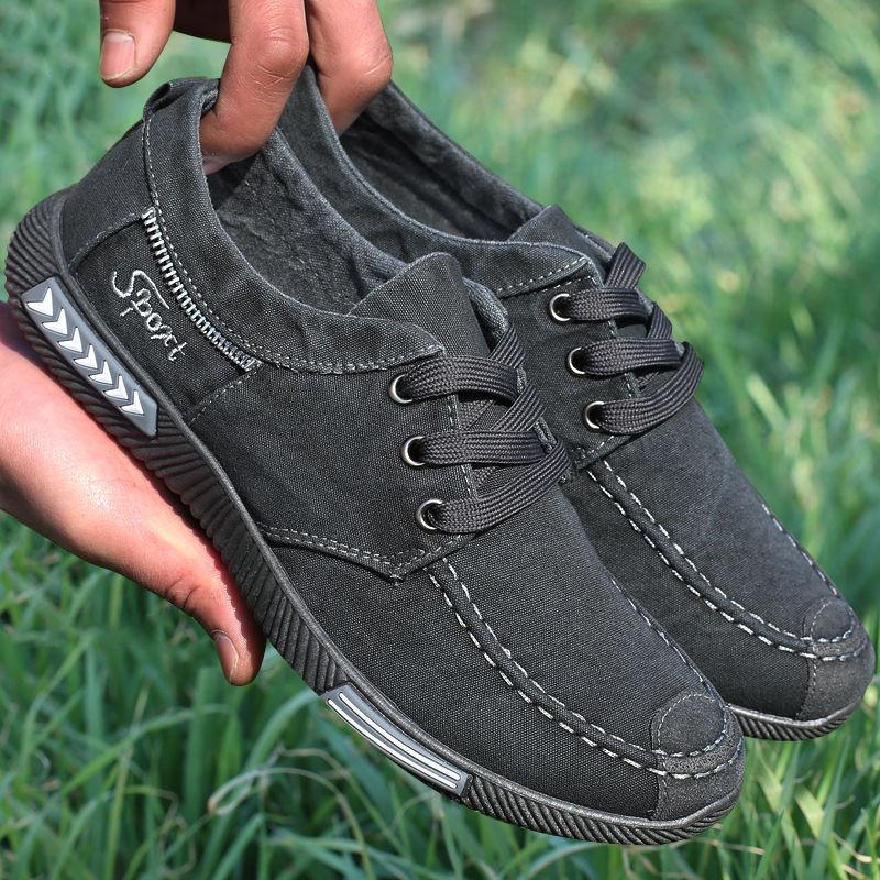 

Дышащая мужская повседневная обувь, весенняя парусиновая обувь, кроссовки для бега, осенняя классическая тканевая обувь, мужская обувь на шнуровке 44 серый