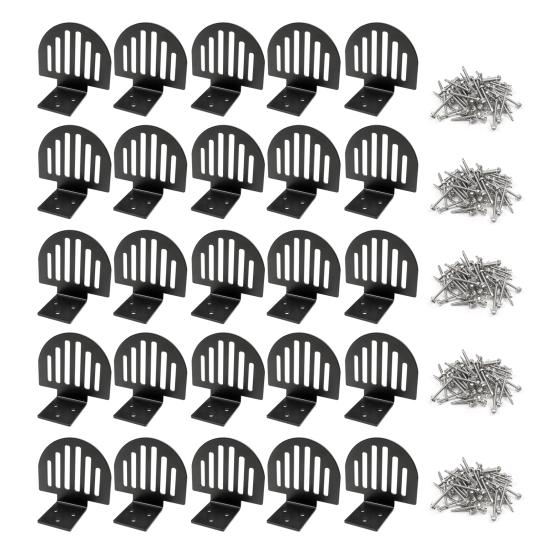 25Pcs Metal Roof Snow Guards with Screws Anti-Snow Device Easy Installation Winter Weather Snow Barrier