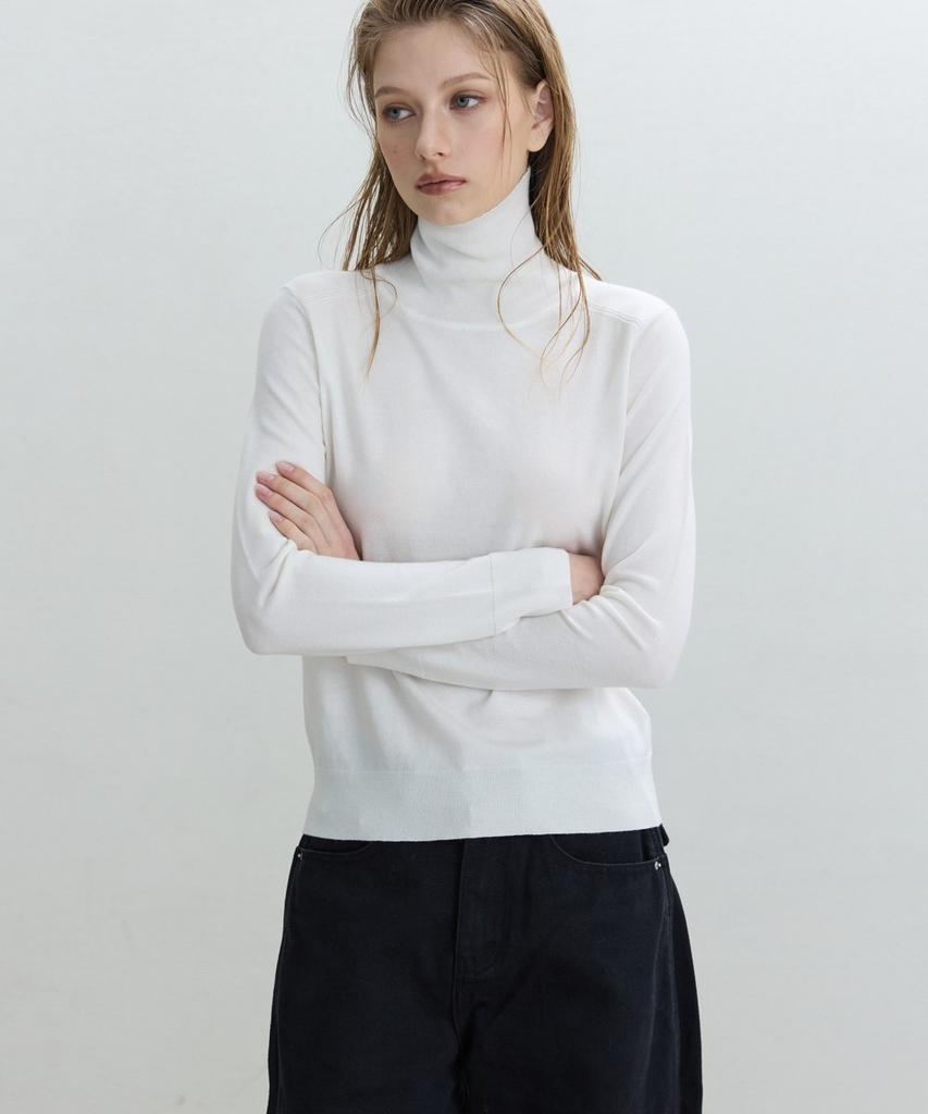 Dito Basic Thin Turtleneck [Ivory]