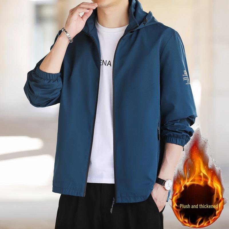 Men's 2022 Autumn Casual Hooded Jacket | Slim Fit & Trendy Fashion, Customizable Logo
