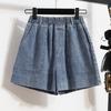 Casual Plus Size Summer Denim Shorts Women Loose Wide Leg Jeans Short Pants Femme Stretch High Waisted Harem Baggy Shorts Woman