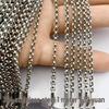Stainless Steel 3mm Round Pearl Chain DIY Jewelry Accessories - Hammered O Cross Necklace Chain
