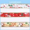 Vibrant 10 Meter Christmas Santa And Snowman Fabric Ribbons For Tree Decoration