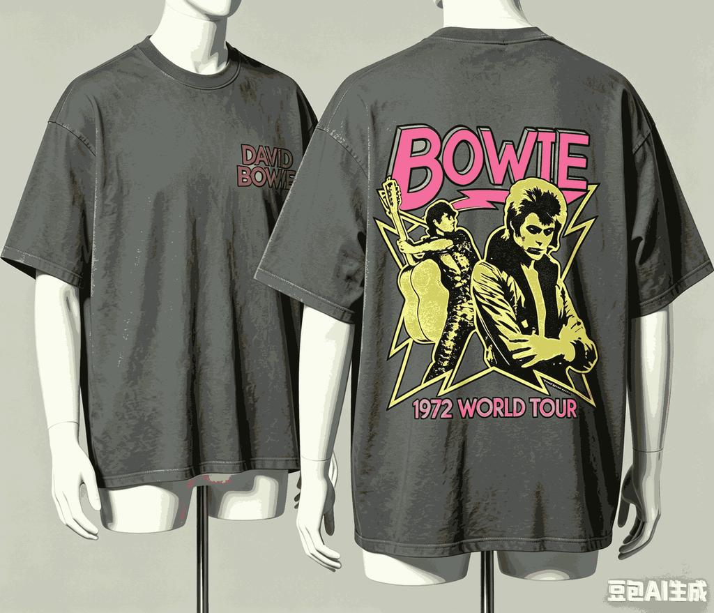 David Bowie Per Regalo Fan T-shirt Unisex Unisex Harajuku Oversize Unisex Manica Corta Streetwear Alta Qualità Coppie Retro Morbida T-shirt