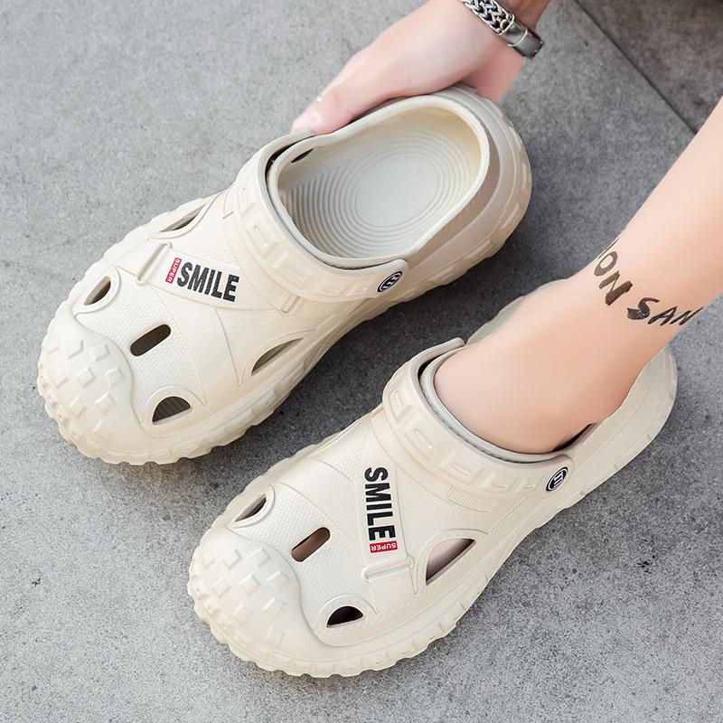 Lochschuhe Baotou Schuhe Sommer neue dicke Sohle Sandalen Außen tragen Sport und Freizeit Strandschuhe