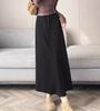 Elegant High-Waisted Korean Mid-Length Skirt - Autumn/Winter Hip-Hugging Straight Style for Women