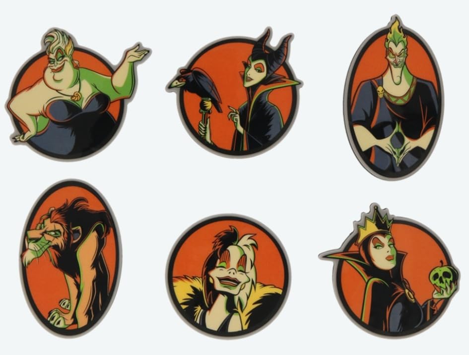 Villains Decoration Magnet Set, Complete Set, Halloween 2024, Tokyo Disney Resort Exclusive, Souvenir, Gift