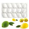 Fresh Lemon-shaped 15-cavity Silicone Baking Mold White