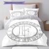 Biancheria da letto con motivo Feyenoord Decorazione per la casa Regalo di compleanno ( 1 copripiumino + 2 federe, senza imbottitura),merchandising per fan.