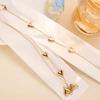 Unique Trendy Double Layer 18k Gold Plated Tarnish Free Stainless Steel Multi Heart Pendant Necklace Women