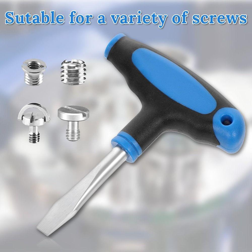 High Carbon Steel T Handle Screwdriver Wide Flat Head Quick Release Plate Too  Ring Doorbell
