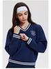Women's Long Sleeve College Style Hoodie - Winter Running Loose Fit Top