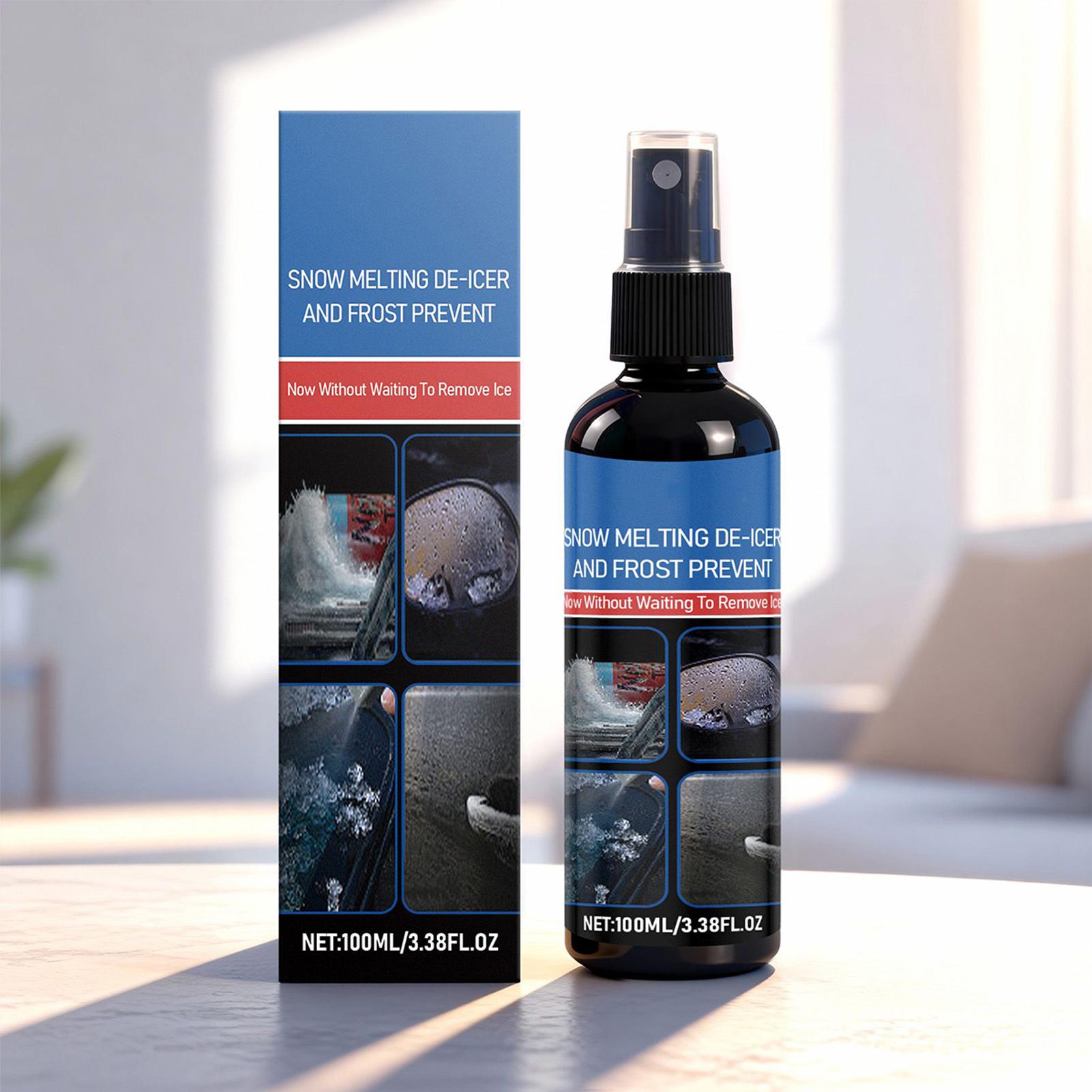 

Windshield Deicer Spray 100ml Fast-Acting Snow Removal Defroster Windshield Defogger Ice Removal Spray For Winter Drivers CHINA