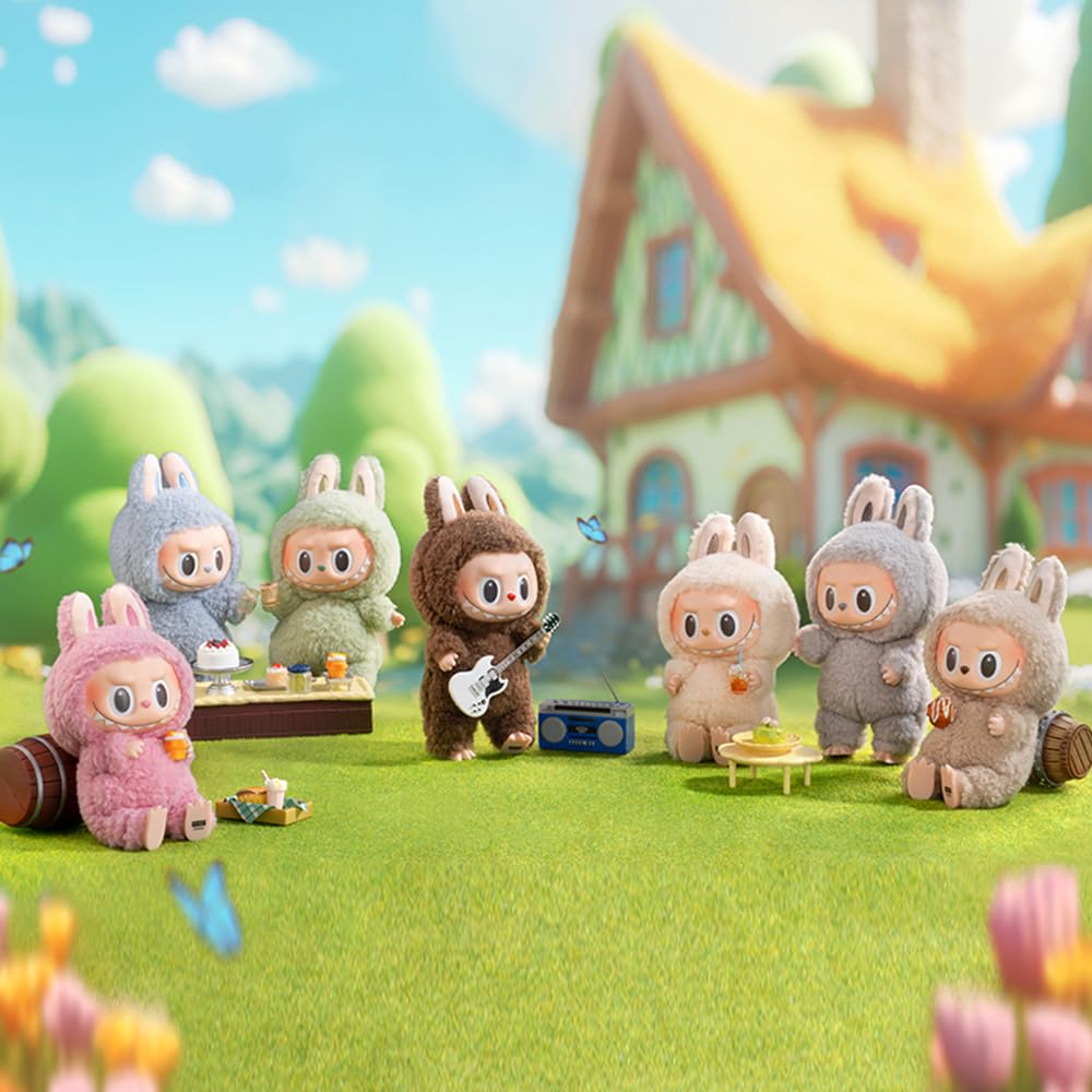 POP MART THE MONSTERS Exciting Macaron Plush Series [1 Piece] Pop Mart Gachapon Blind Box Figure Plastic Model Premium Toy PVC Soft Vinyl Original