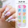 Celebrate Christmas Halloween Nail Sequins Wood Pulp Nail Art Flower for Butterf