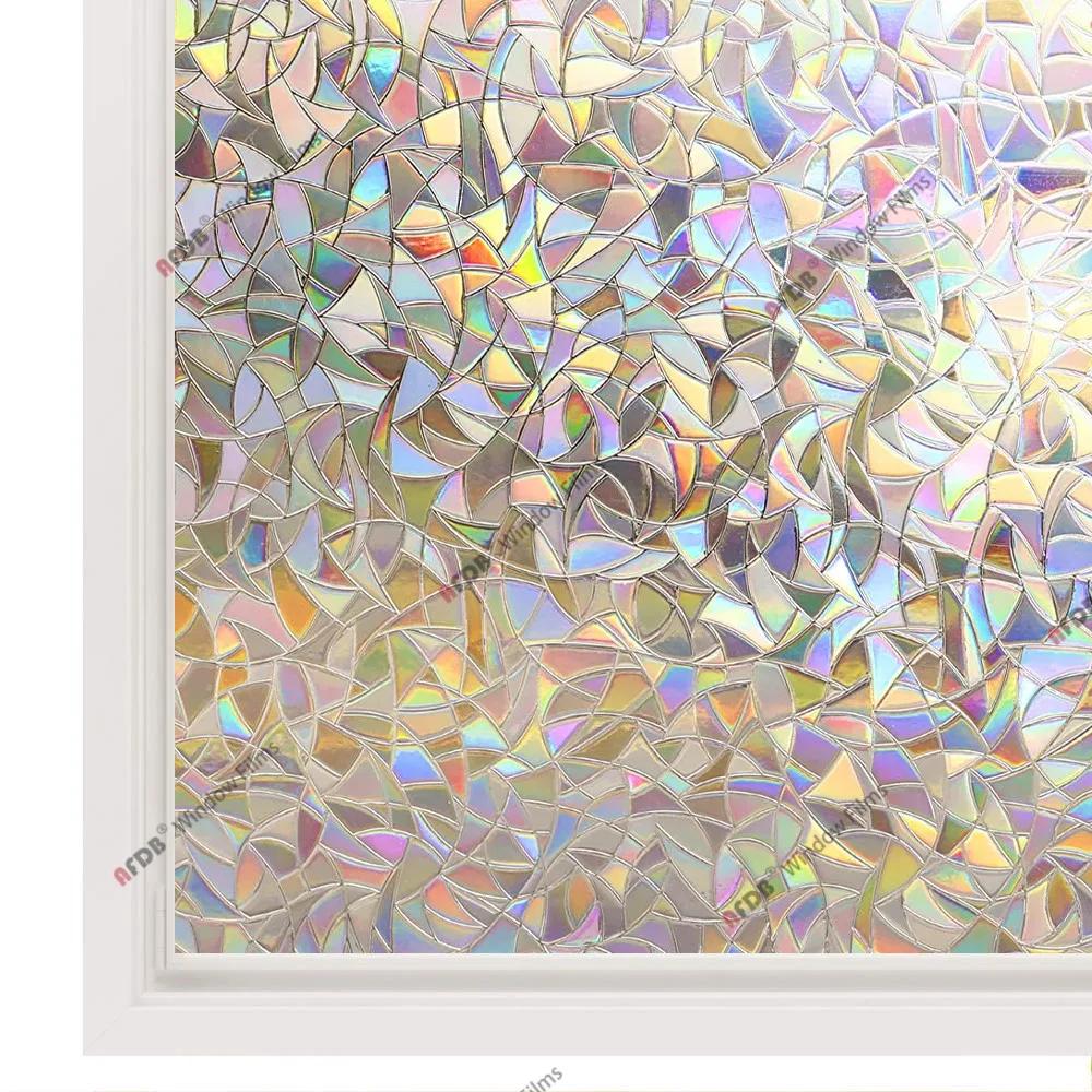 Sichtschutzfolie für Fenster, dekorativer Papieraufkleber, nicht klebend, Spitzenblumen-Aufkleber, für Zuhause und Büro, statisch haftende Glasfolie, Breite 90 cm