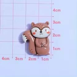 Kawaii Style Autumn Squirrel Mushroom House Mappe Leaf Theme Resin Cabochons Artificial Souvenir