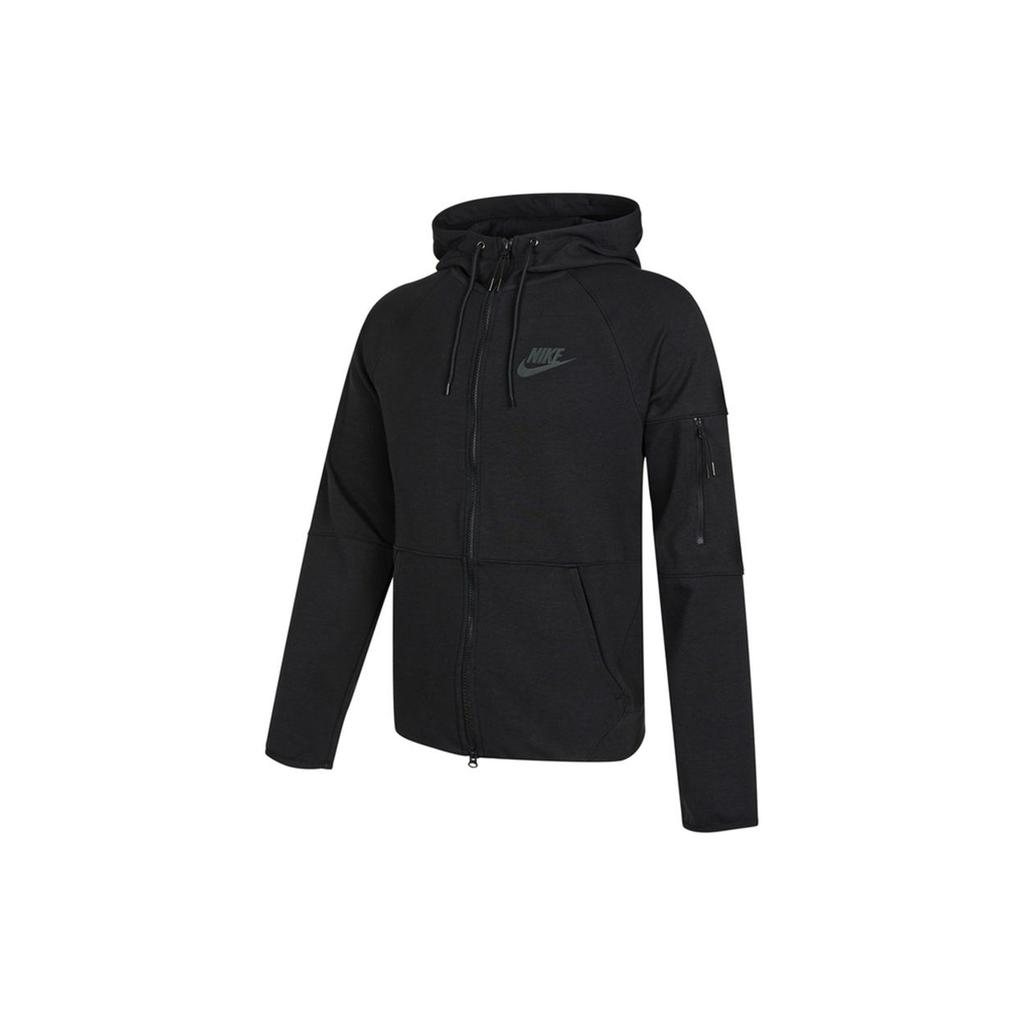 Nike Sportswear Tech Pack Logo Knit Hooded Jacket Men Black DD5285-010