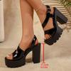 Women's Chunky Heel Platform Sandals – Sexy New One-Band Buckle Open-Toe High-Heel Summer Shoes