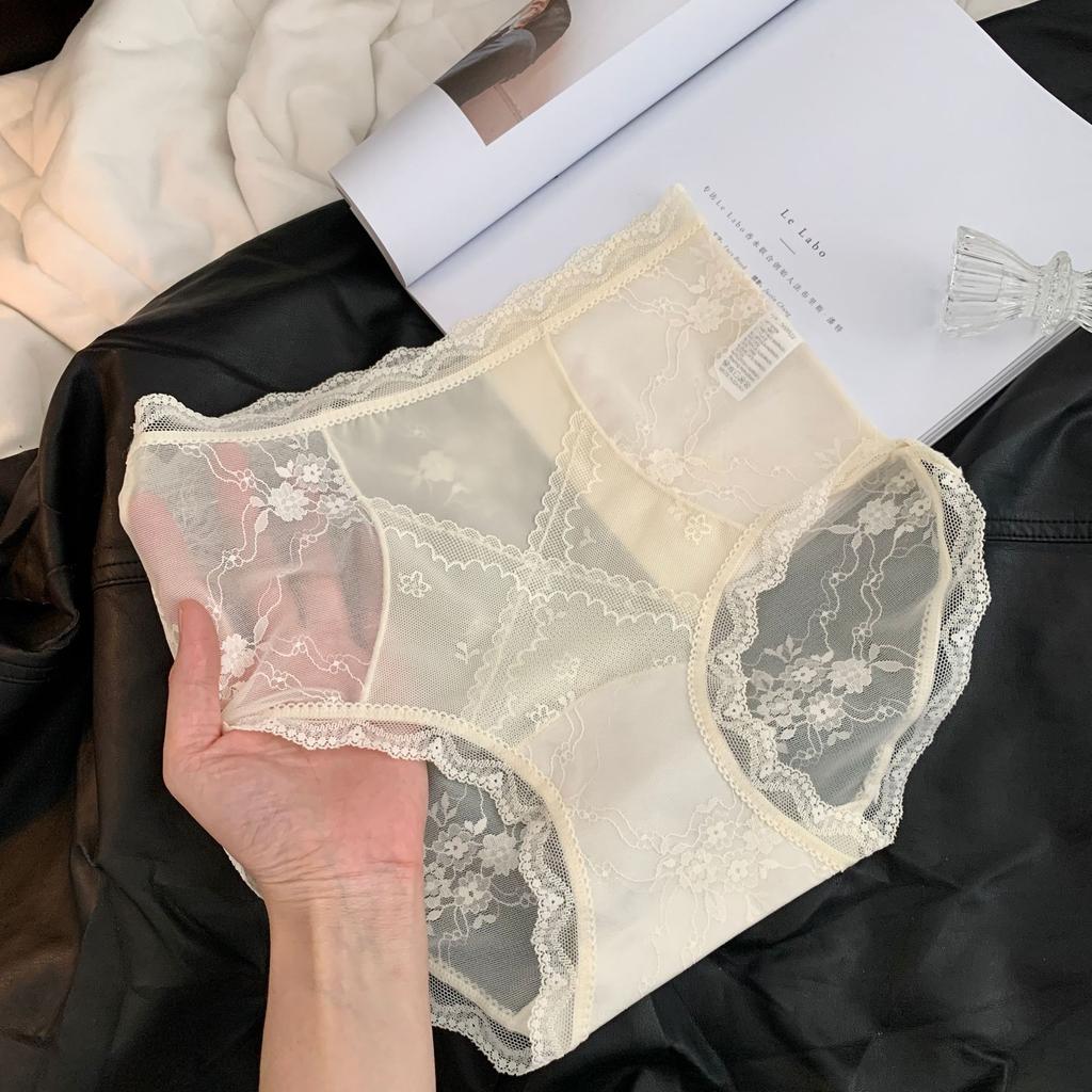 Ladies Spring and Autumn Lace Abdominal High Waist Hip Underwear