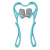 6 Wheel Neck Massager Manual Cervical Spine Massager Acupoint Pressing Massage Roller Tool for Home Use Blue