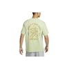 Nike T Shirts Men's Green Crew Neck Moderate Straight Fit FV3972-343