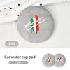 2pcs Suede Car Coaster Water Cup Drink Holder Anti-Slip Pad For Fiat For 500 595 500 695 500C 5CC 695C