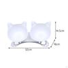 Cat Elevated Double Bowls Raised Pet Feeder Removable Portable Tilted Water Dispenser Supplies