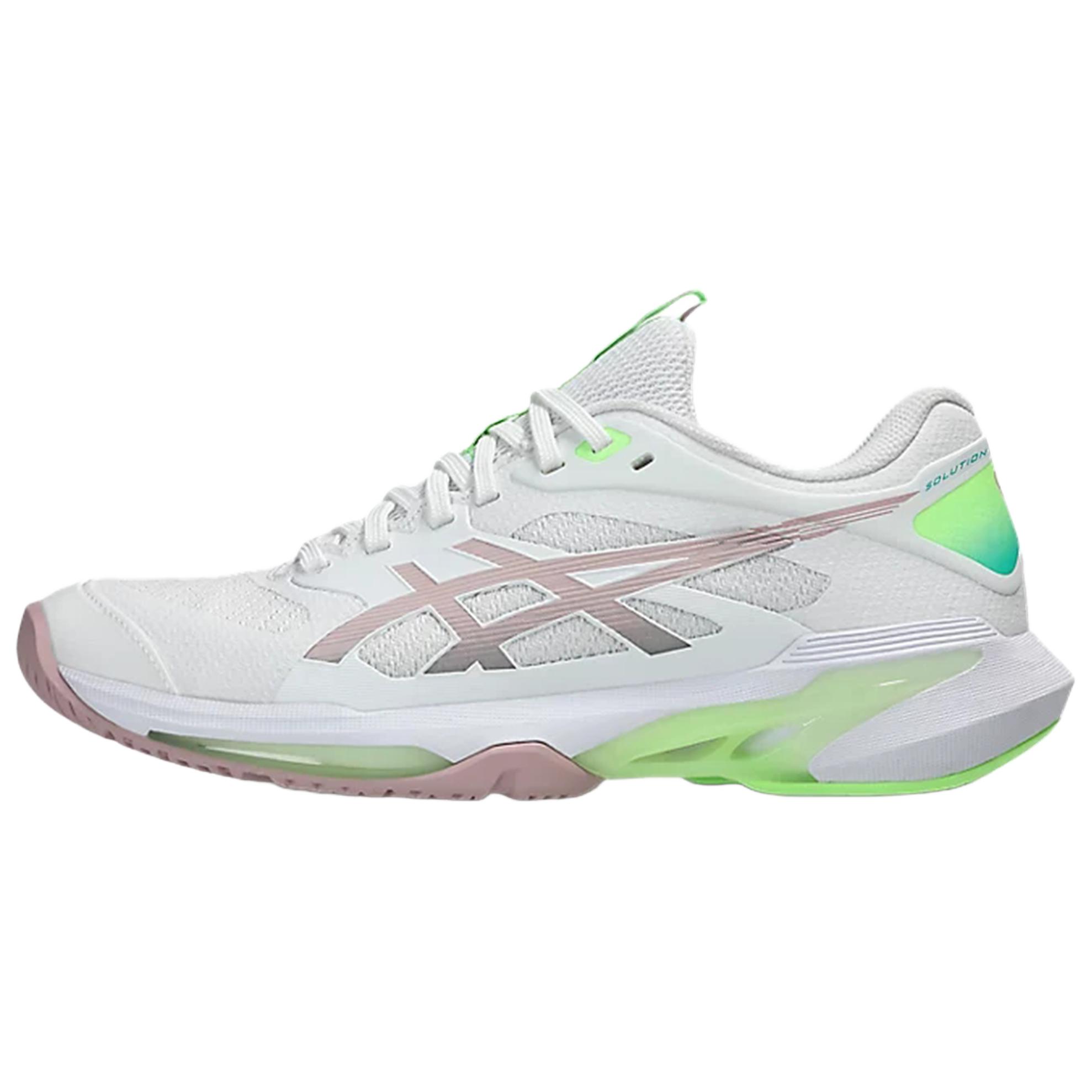 

Asics Solution Speed FF 4 Clay Comfortable Durable Resilient Low-Top Tennis Shoes Women sneaker White Green 1042A307-100 40