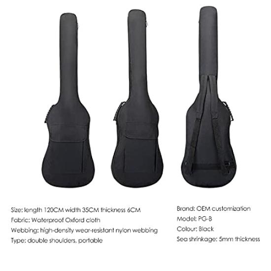Haskoss Electric Bass Guitar Gig Padded Soft 5mm Waterproof Backpack Bag, Bag, Backpack, Case, Padding, Lightweight,