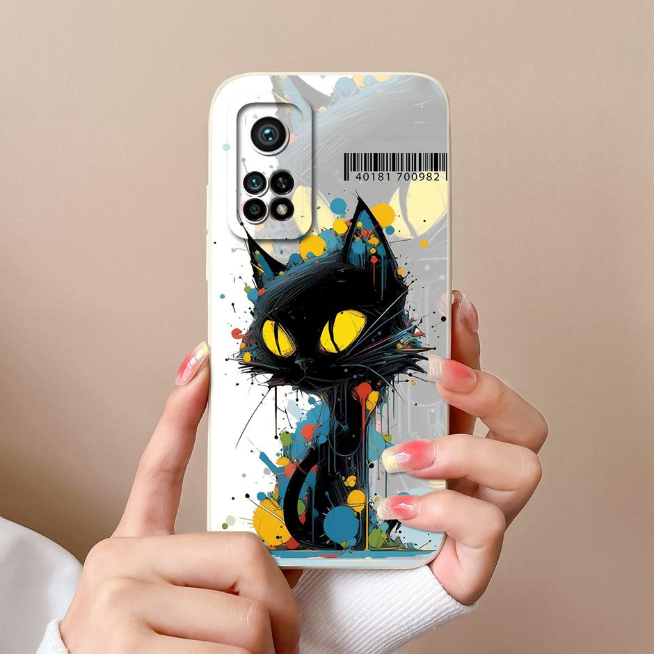 For Xiaomi Mi 10T Pro Lite 5G Casing Creative Collage Style Liquid Silicone Soft TPU Cover For XiaomiMi10T 10TPro Lite 5G Funda