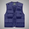Men's Casual Outdoor Unloadable Multifunctional Reporter Travel Photography Mesh Quick Drying Fishing Vest Men