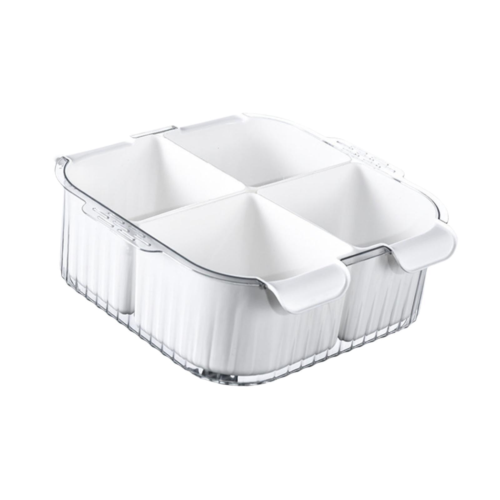 

Divided Draining Rack, Hot Pot Plate, Removable Divided Plate, Sink, Divided Serving Tray for Vegetarian Dinner белый