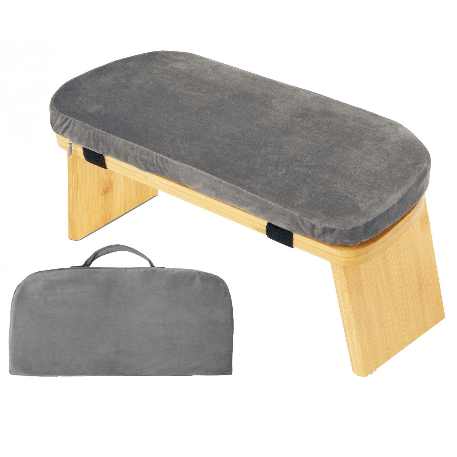 

Foldable Meditation Stool with Cushion -Portable Yoga & Prayer with Non-Slip Base, Cushion & Sturdy Frame for Home, Gym, Travel