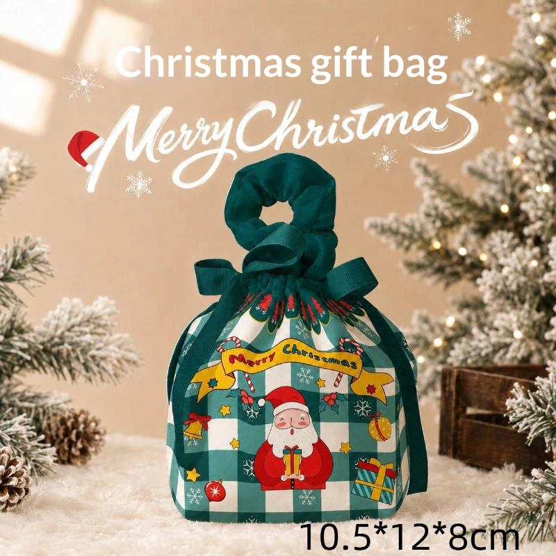 Christmas Goodie Bags Drawstring Holiday Party Favor Pouch For Candy Snack Stocking Stuffers Xmas Gift Sacks