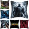 Video Game Worlds Of Warcrafts Pillow Covers Cartoon Sofa Decorative Home Double-sided Printing Short Plush Cute Cushion Cover