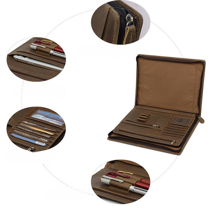 Sac en cuir véritable Style haut de gamme Mallette d'affaires Pochette