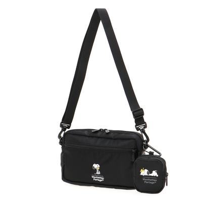 Originální taška přes rameno MP1404LPEANUTSFW24 Jogger Bag PEANUTS FW2024 Černá [Manhattan Portage] [Oficiální]