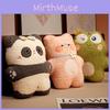 Cute Panda Rabbit Frog And Pig Plush Pillow And Blanket For Office Nap Time