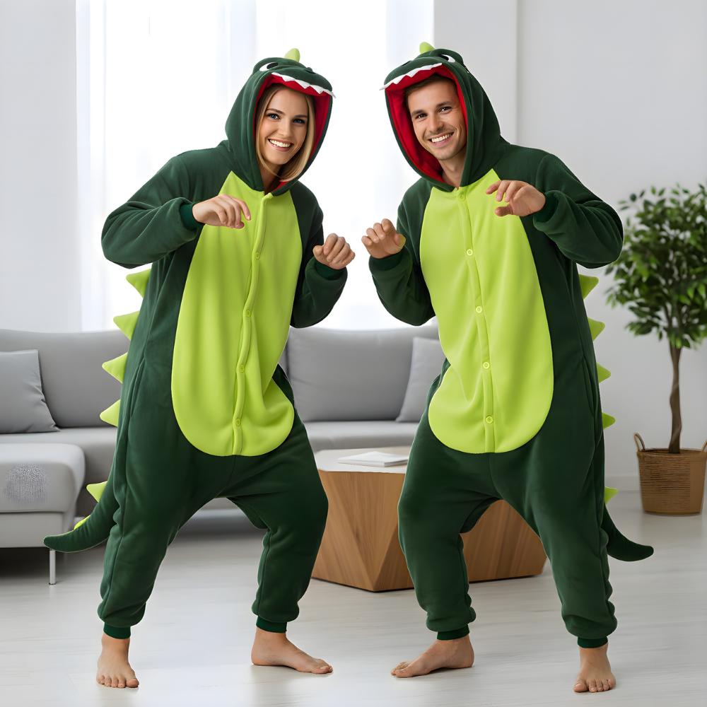 Pigiama Onesie Kigurumi Costume Travestimento Dinosauro XXL: 185 - 195Cm
