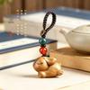 Sandalwood Year of the Rabbit Keychain - Women's Cute Rabbit Pendant for Schoolbag or Car Lanyard.