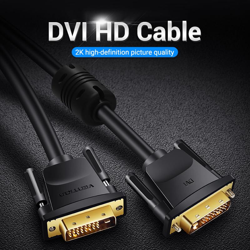 VENTION EAABJ 5m 1080P 60Hz 24+1 DVI to DVI Wire Male to Male Gold Plated Adapter Cable