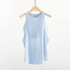 Women's Shockproof Summer Yoga Vest with Chest Pad - 2-in-1 Loose Running Fitness Top
