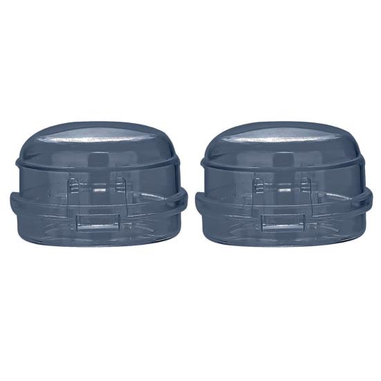 

1 пара защитных чехлов для плиты, прозрачные термостойкие чехлы для кухонных ручек из поликарбоната, чехлы для газовых ручек, бытовые принадлежности чёрный