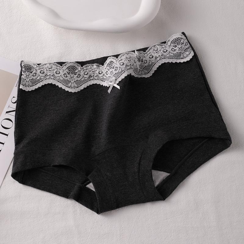 Женское летнее модное новое кружевное дышащее нижнее белье с удлиненной ластовицей, трусы-боксеры L