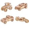 3D Wooden Rubber Band Tractor Puzzle Model - DIY Educational Souvenir