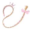 Prinzessin Mädchen Blumen Stirnband Blume Fary Verkleiden Weben Langer Zopf Perücke Stirnband Kinder Halloween Rapunzel Cosplay Kopfschmuck
