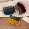 Velvet Upside Down Comb Hair Clip for Women - Fixes Bangs, Baby Hair, and Back of Head Hairpin Headwear, Retro Autumn/Winter 2025 Style.