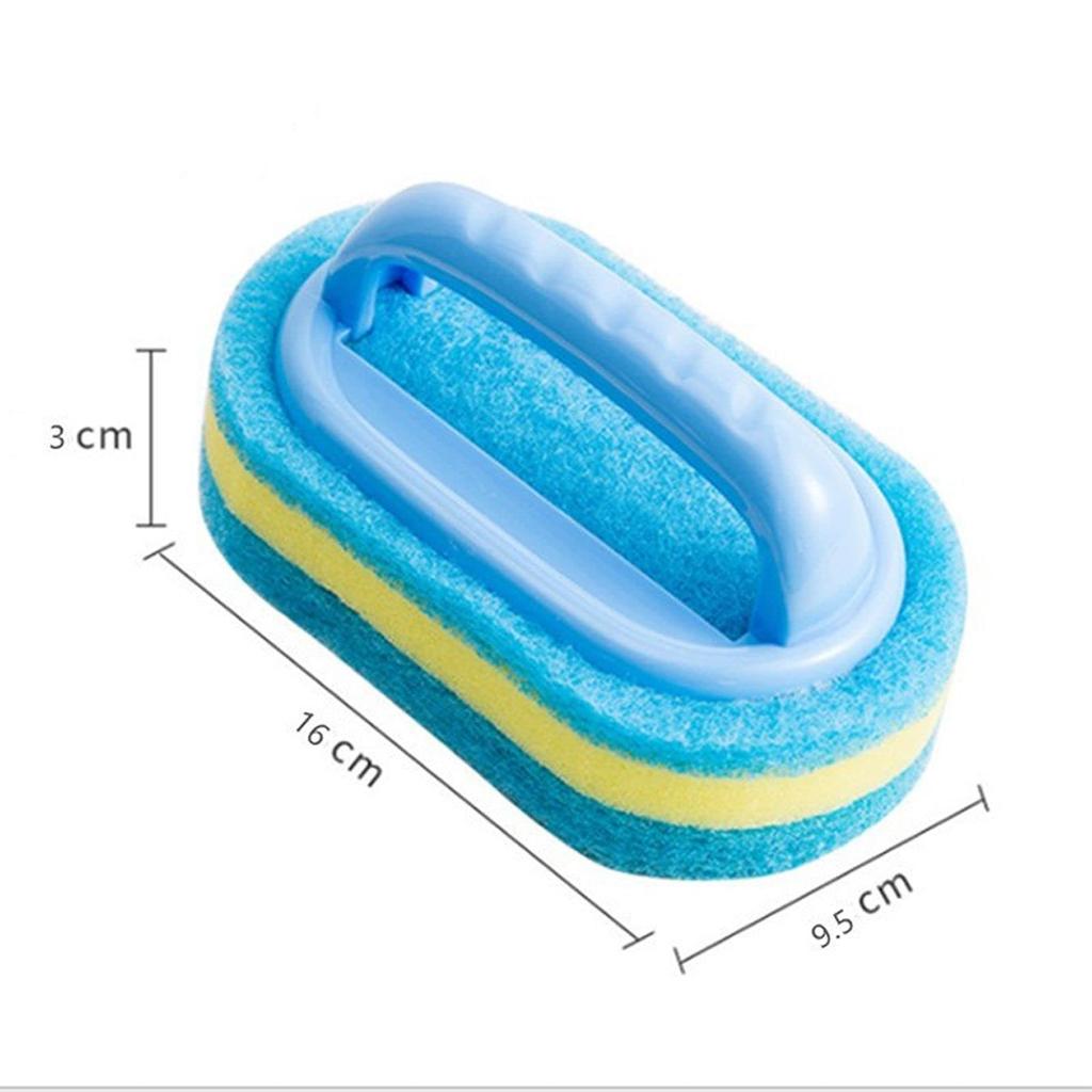 Flexible Plastic Sponge Cleaning Fibre Cotton Bathroom Bathtub Brush With Handle